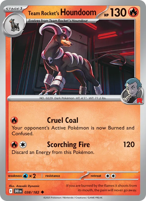 Team Rocket's Houndoom - DRI 038/182 - Pokemon card