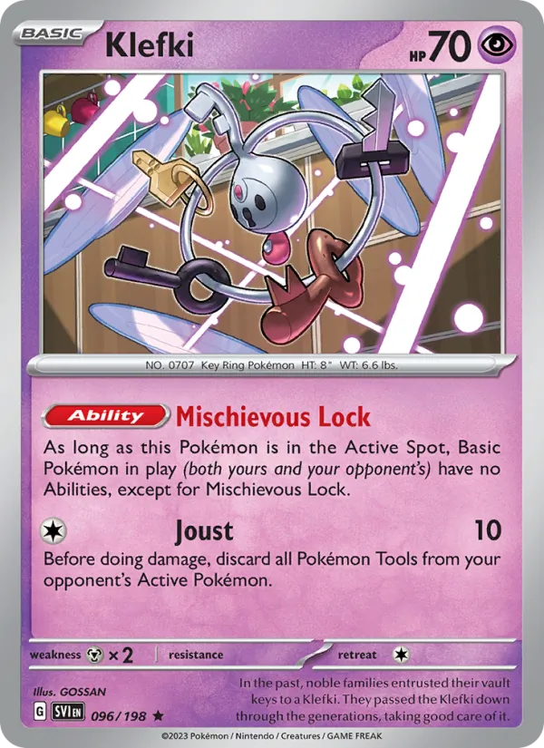 Klefki - SVI 096/198 (Reverse Holo) - Pokemon card