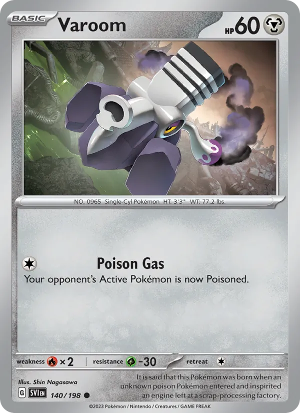 Varoom - SVI 140/198 (Reverse Holo) - Pokemon card