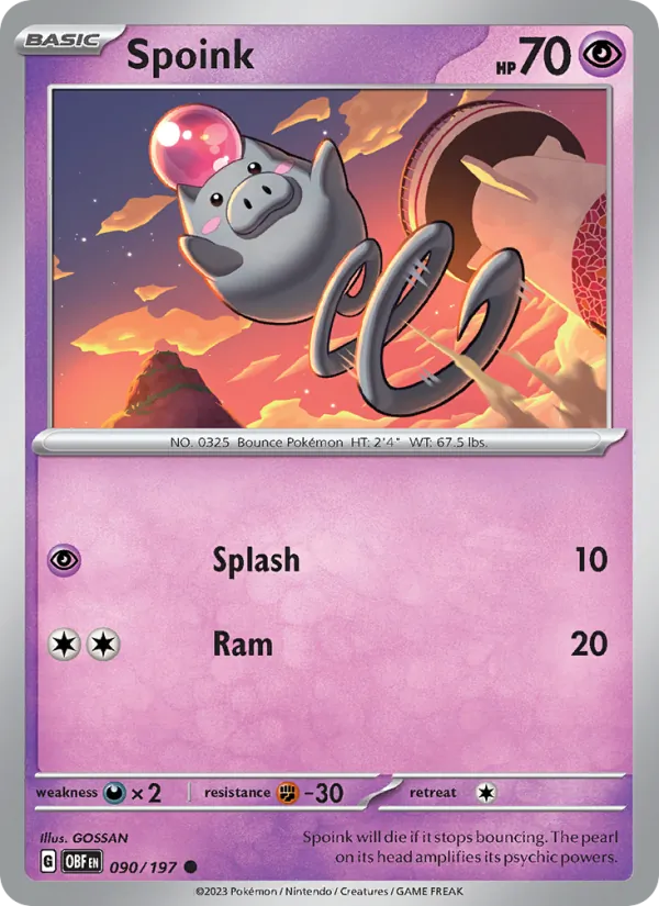 Spoink - OBF 090/197 - Pokemon card