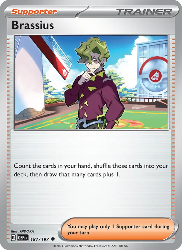 Brassius - OBF 187/197 (Reverse Holo) - Pokemon card