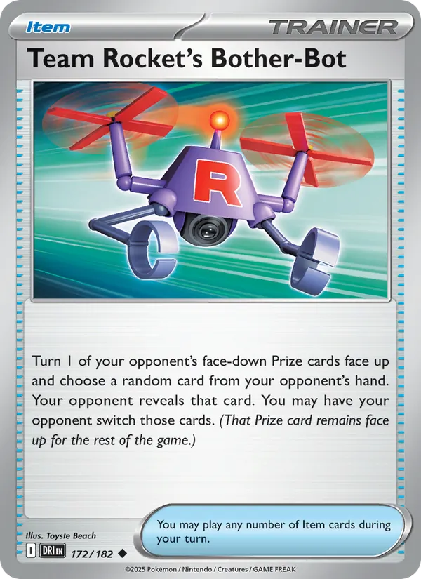 Team Rocket's Bother-Bot - DRI 172/182 (Reverse Holo) - Pokemon card