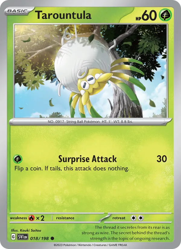 Tarountula - SVI 018/198 - Pokemon card