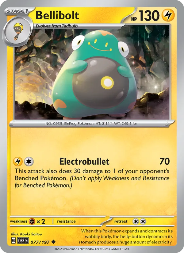 Bellibolt - OBF 077/197 (Reverse Holo) - Pokemon card