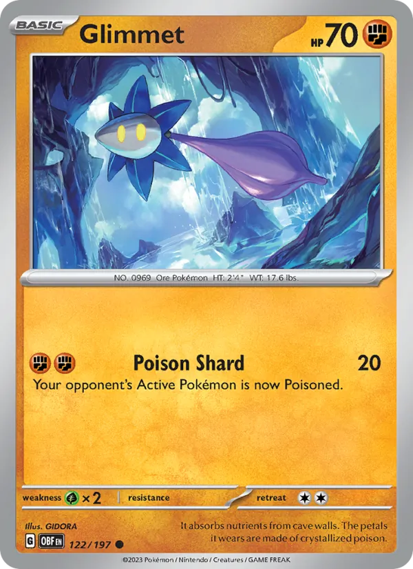 Glimmet - OBF 122/197 (Reverse Holo) - Pokemon card