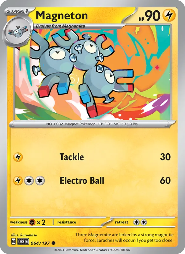 Magneton - OBF 064/197 - Pokemon card