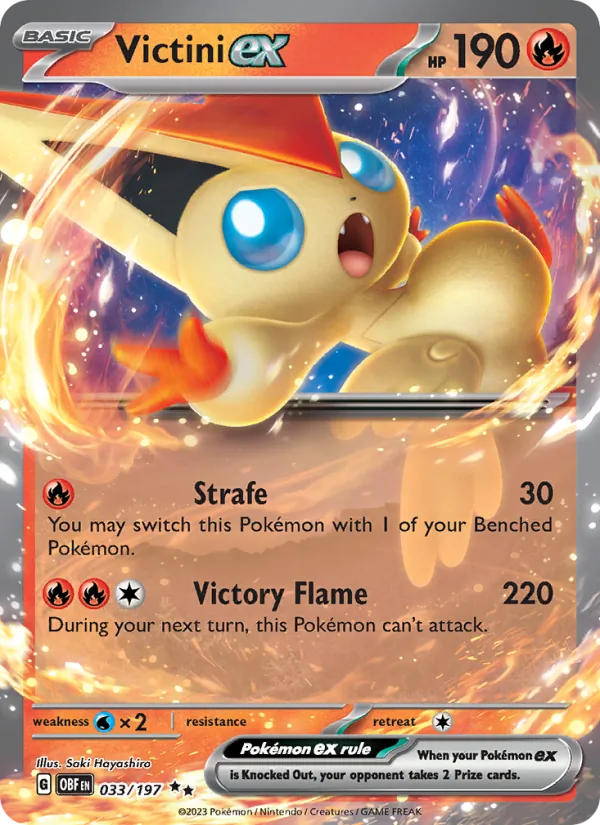 Victini ex - OBF 033/197 (Holo) - Pokemon card