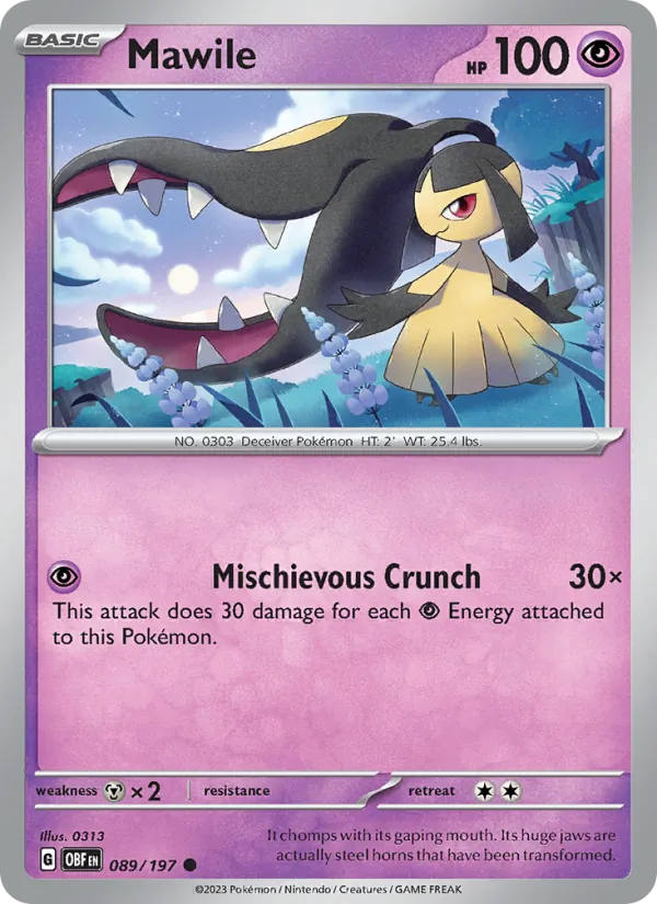 Mawile - OBF 089/197 (Reverse Holo) - Pokemon card