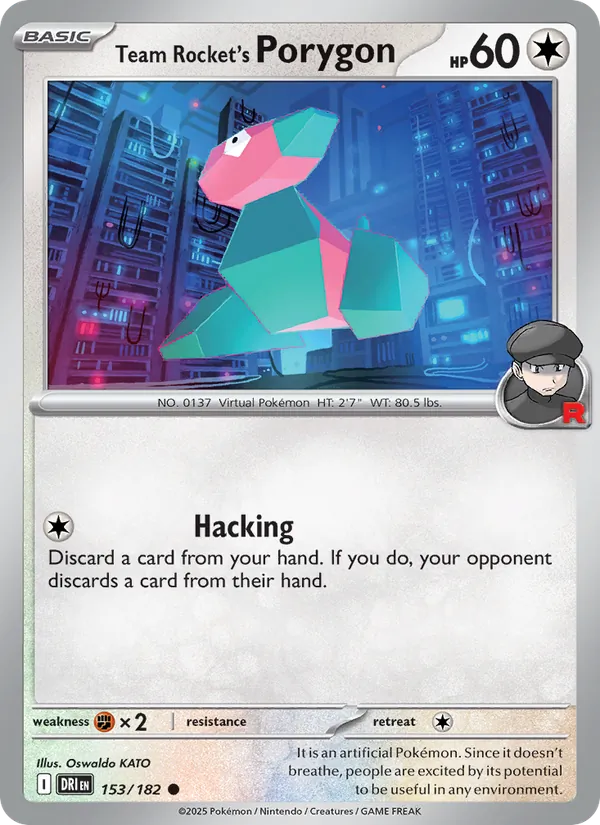 Team Rocket's Porygon - DRI 153/182 - Pokemon card