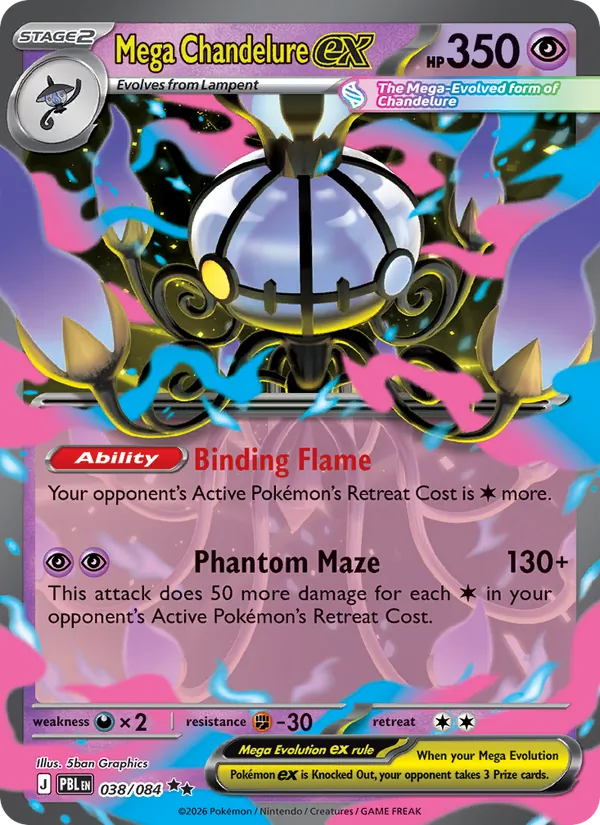 Mega Chandelure ex | PBL (Holo) - Pokemon card