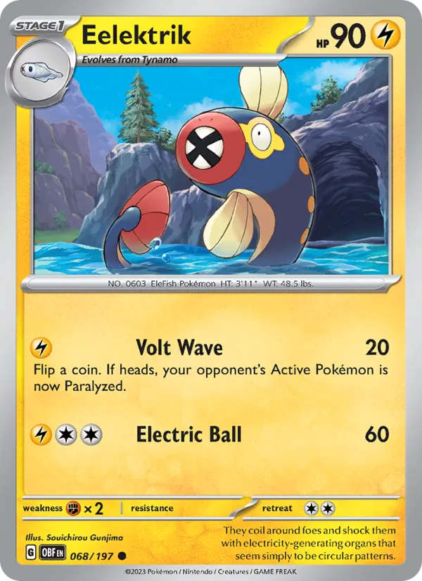 Eelektrik - OBF 068/197 - Pokemon card