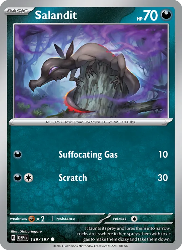 Salandit - OBF 139/197 - Pokemon card