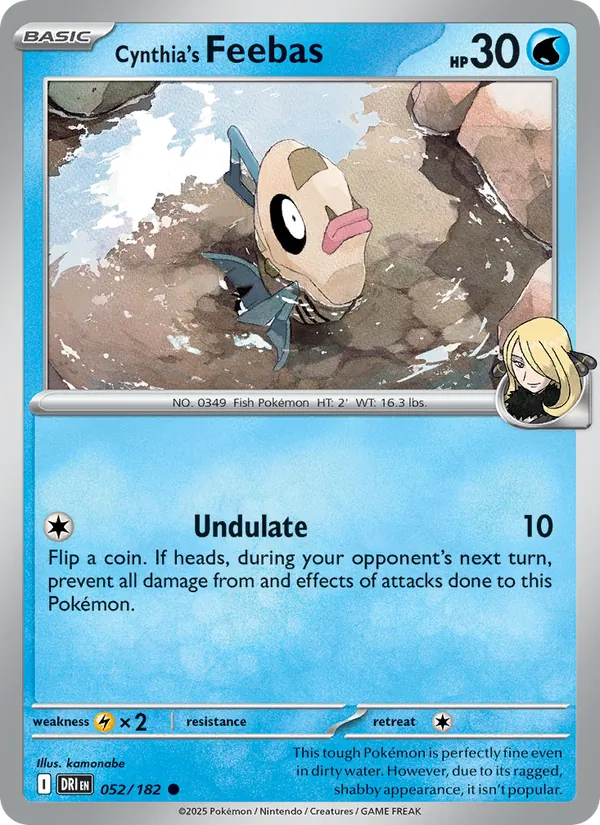 Cynthia's Feebas - DRI 052/182 - Pokemon card