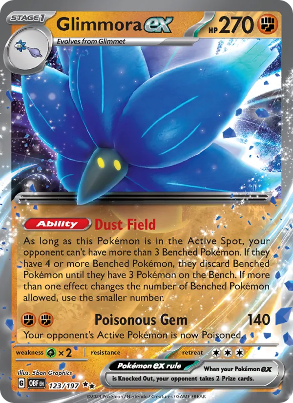 Glimmora ex - OBF 123/197 (Holo) - Pokemon card