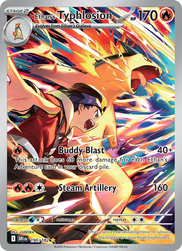 Ethan's Typhlosion - DRI 190/182 (Holo) - Pokemon card