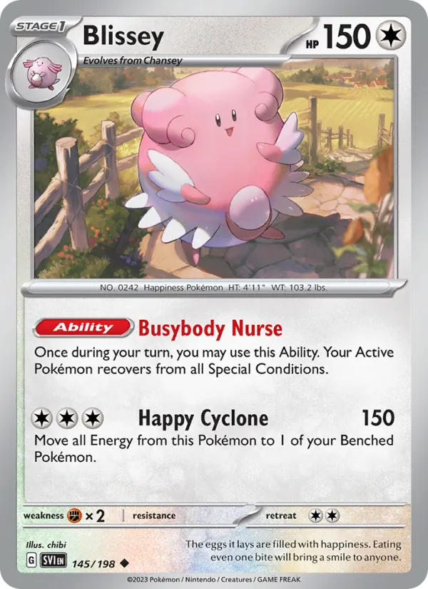 Blissey - SVI 145/198 (Reverse Holo) - Pokemon card