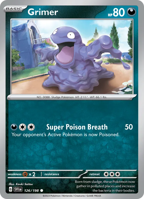 Grimer - SVI 126/198 (Reverse Holo) - Pokemon card