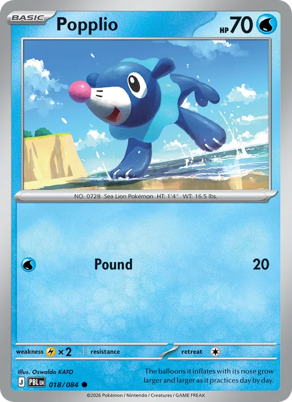Popplio | PBL (Reverse Holo) - Pokemon card