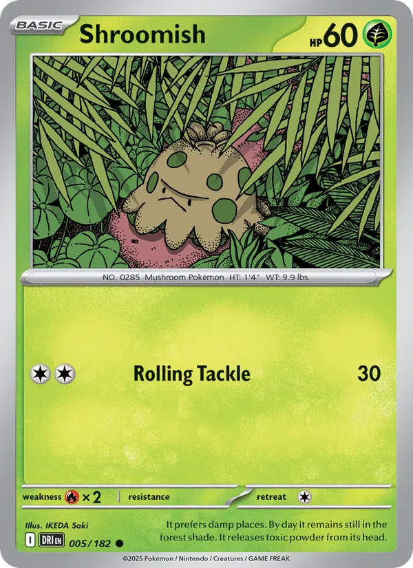 Shroomish - DRI 005/182 (Reverse Holo) - Pokemon card
