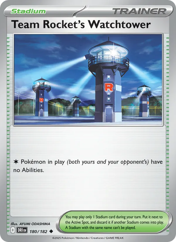 Team Rocket's Watchtower - DRI 180/182 (Reverse Holo) - Pokemon card