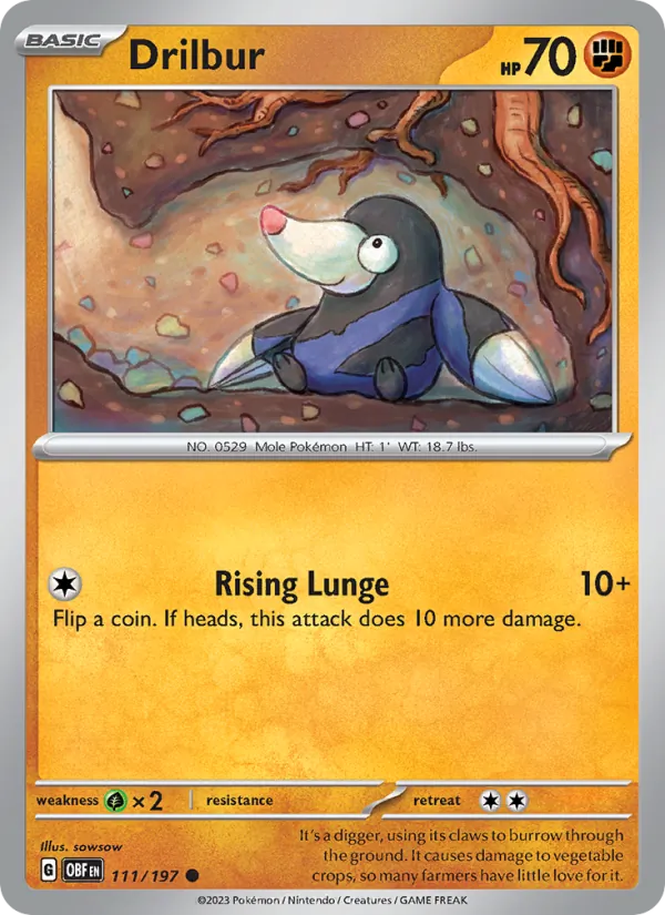 Drilbur - OBF 111/197 - Pokemon card