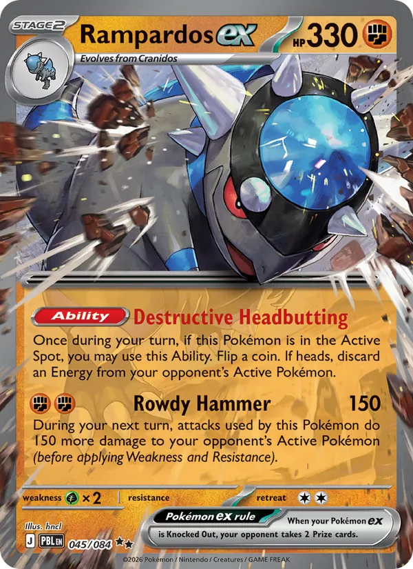 Rampardos ex | PBL (Holo) - Pokemon card