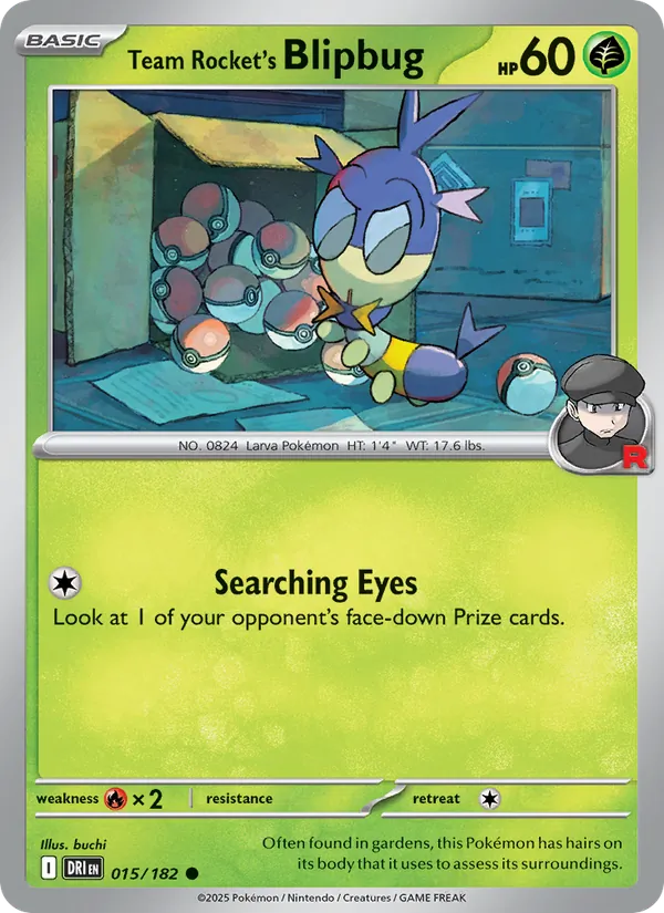 Team Rocket's Blipbug - DRI 015/182 (Reverse Holo) - Pokemon card