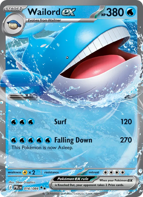 Wailord ex | PBL (Holo) - Pokemon card