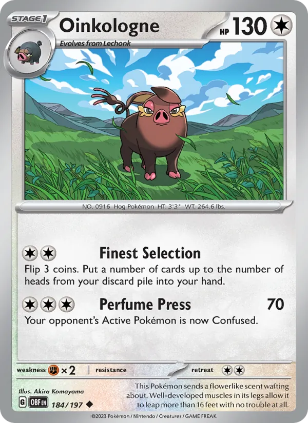 Oinkologne - OBF 184/197 - Pokemon card