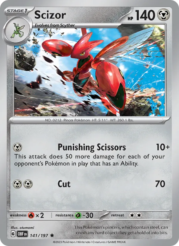 Scizor - OBF 141/197 (Holo) - Pokemon card