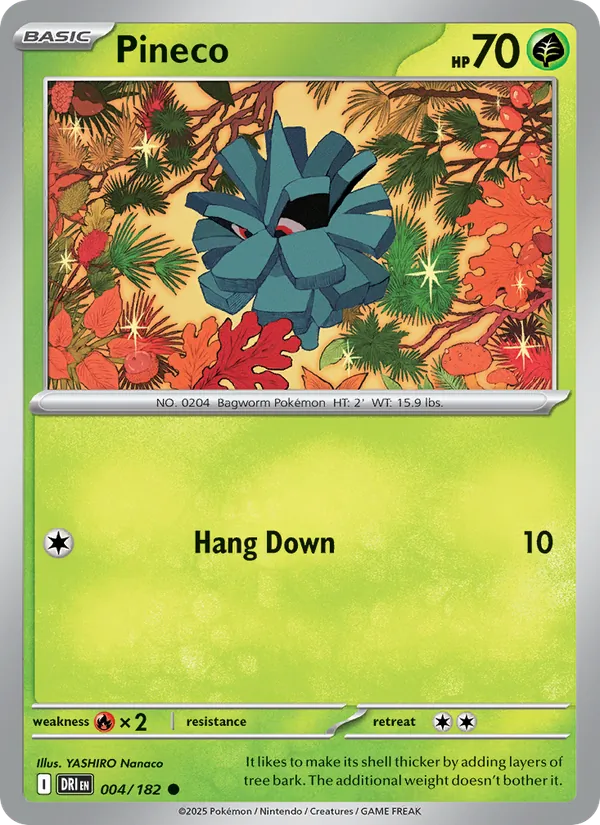 Pineco - DRI 004/182 - Pokemon card