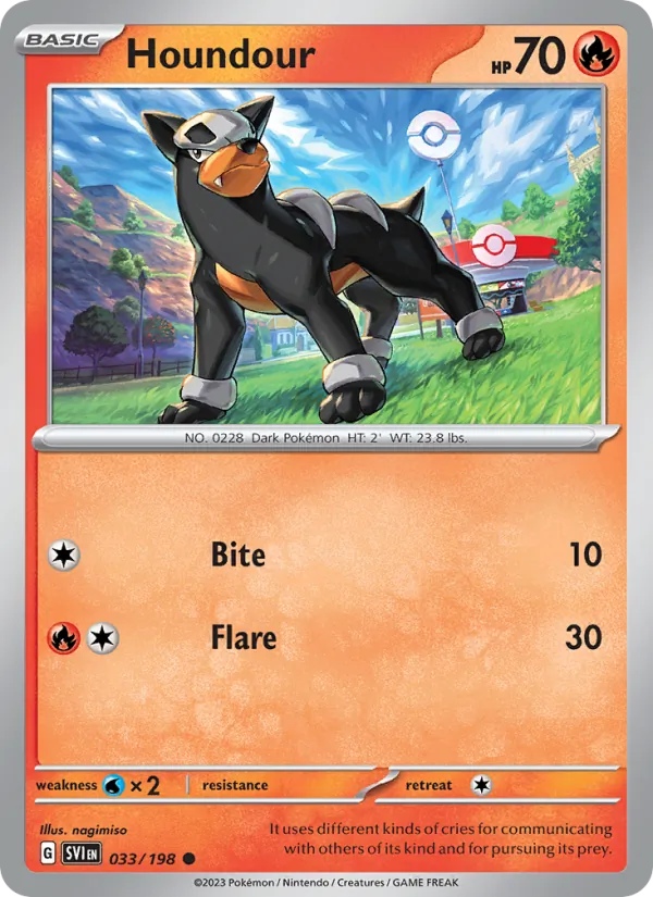 Houndour - SVI 033/198 - Pokemon card