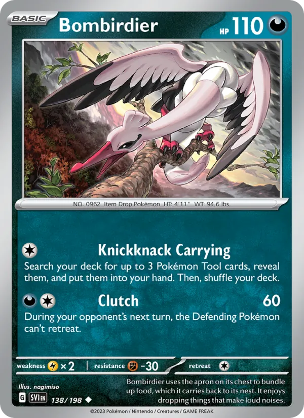 Bombirdier - SVI 138/198 (Reverse Holo) - Pokemon card