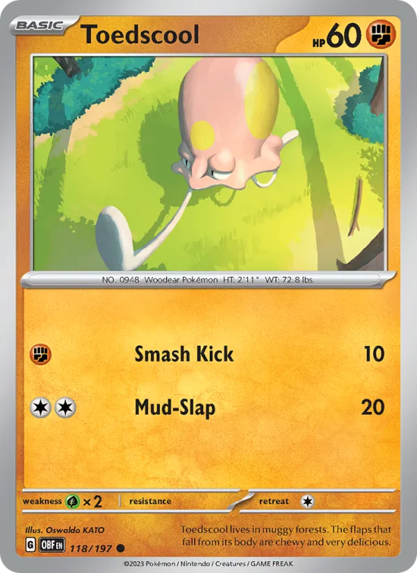 Toedscool - OBF 118/197 - Pokemon card
