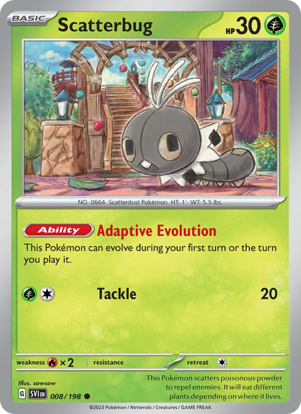 Scatterbug - SVI 008/198 (Reverse Holo) - Pokemon card