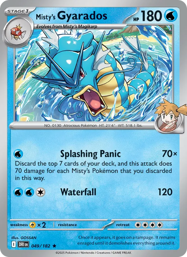Misty's Gyarados - DRI 049/182 (Reverse Holo) - Pokemon card
