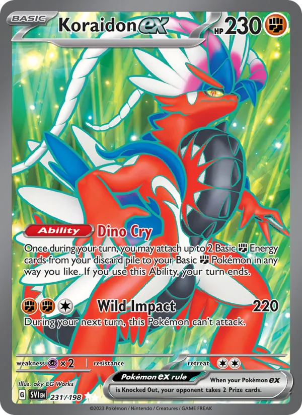Koraidon ex - SVI 231/198 (Holo) - Pokemon card