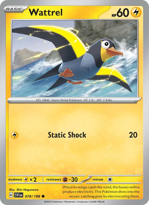 Wattrel - SVI 078/198 - Pokemon card