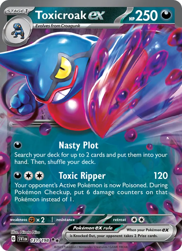 Toxicroak ex - SVI 131/198 (Holo) - Pokemon card