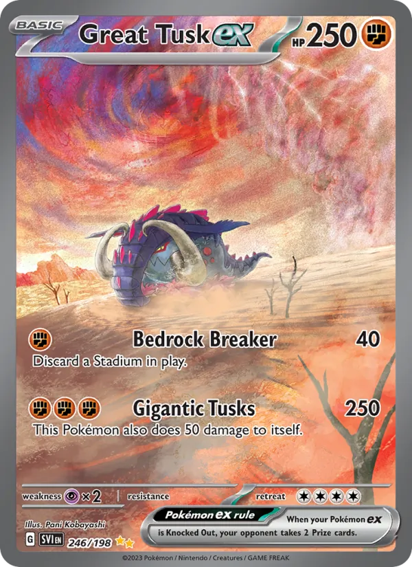 Great Tusk ex - SVI 246/198 (Holo) - Pokemon card
