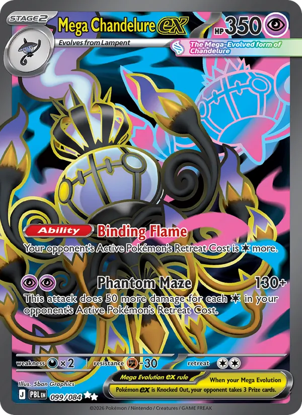 Mega Chandelure ex | PBL (Holo) - Pokemon card