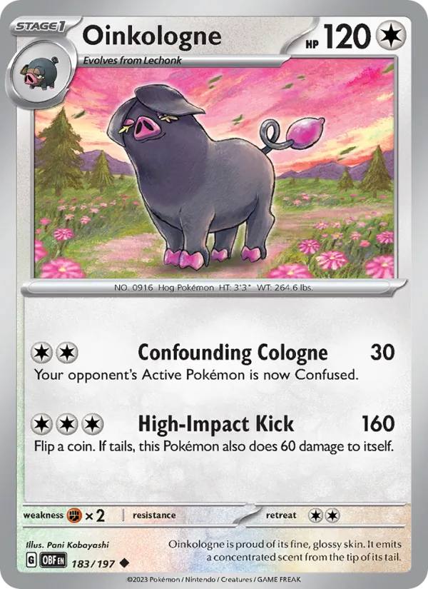 Oinkologne - OBF 183/197 (Reverse Holo) - Pokemon card