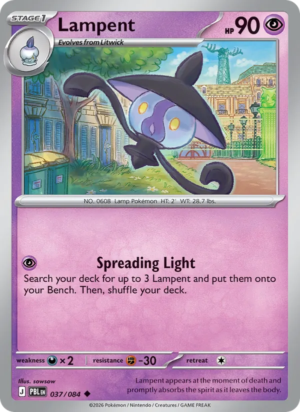 Lampent | PBL (Reverse Holo) - Pokemon card