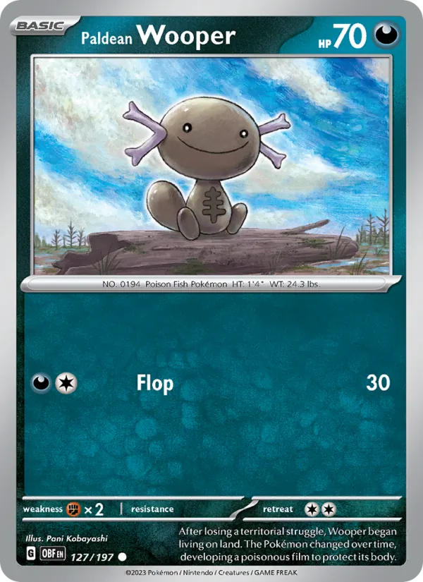 Paldean Wooper - OBF 127/197 - Pokemon card