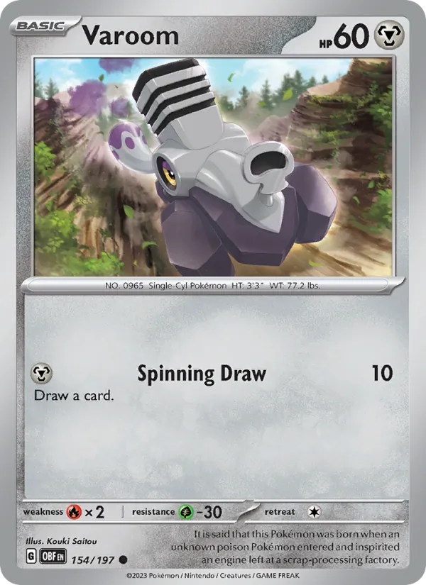 Varoom - OBF 154/197 (Reverse Holo) - Pokemon card
