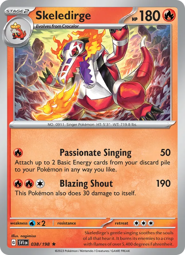 Skeledirge - SVI 038/198 (Holo) - Pokemon card