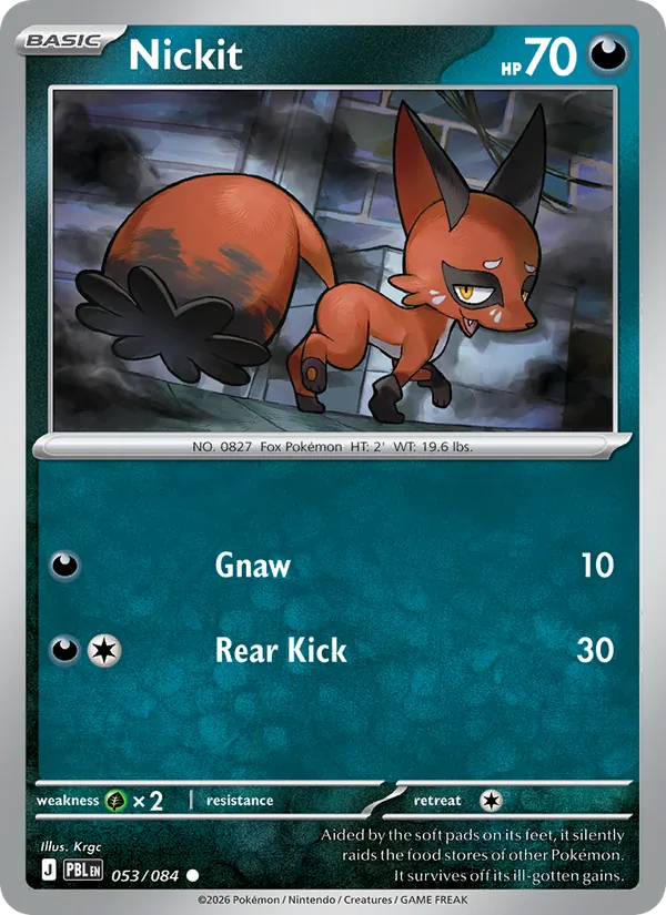 Nickit | PBL - Pokemon card