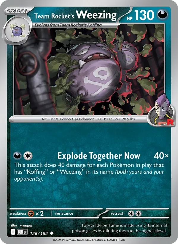 Team Rocket's Weezing - DRI 126/182 - Pokemon card