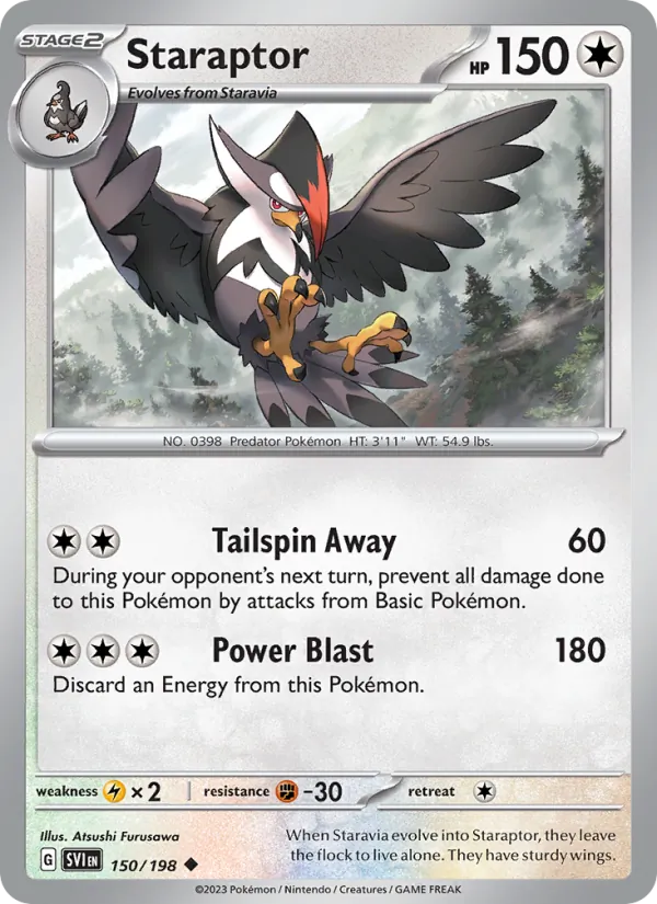 Staraptor - SVI 150/198 (Reverse Holo) - Pokemon card