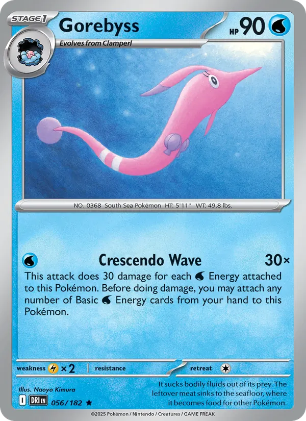 Gorebyss - DRI 056/182 (Reverse Holo) - Pokemon card